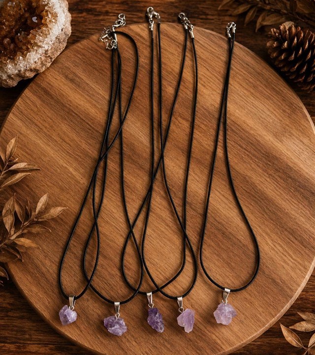 Collar con Colgante de Amatista 